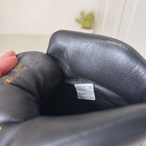 Ganni Green Leather Colorblock Bruna Trekking Hiking Boots Size 7 - Picture 10 of 10